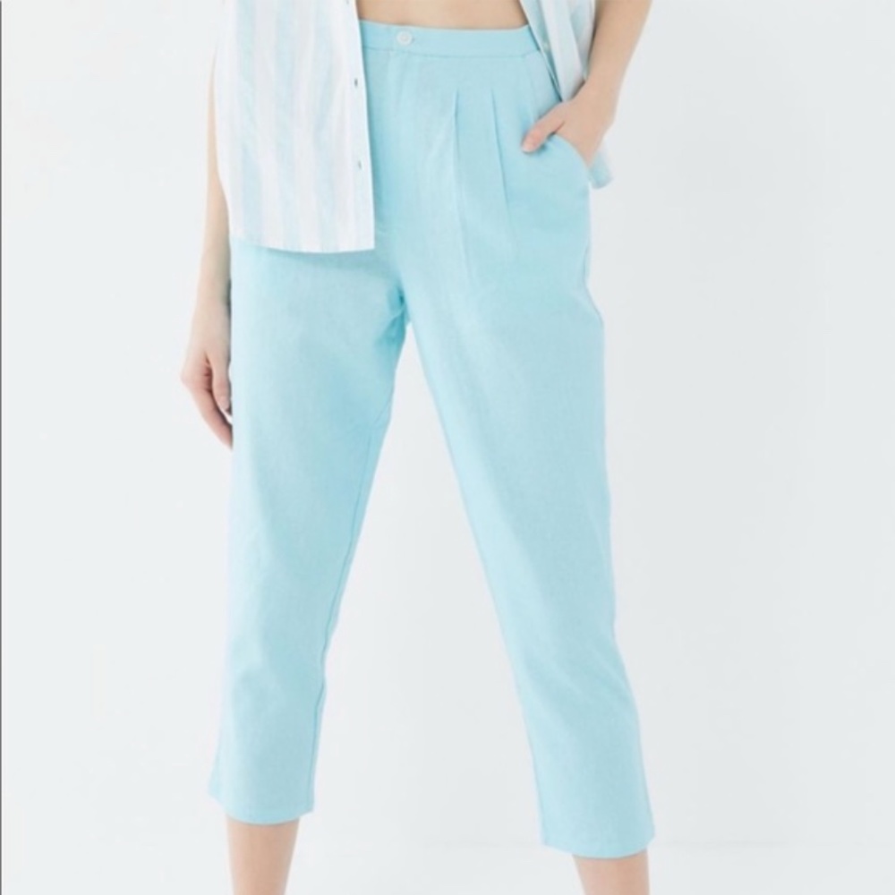 UO urban renewal blue linen pants - Picture 1 of 6